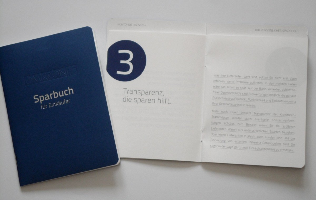 Sparbuch für Einkäufer